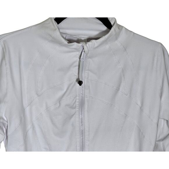 Lulemon Define Full Zip Jacket Luon White Reflective Logo On Back Size 8 - Picture 3 of 9